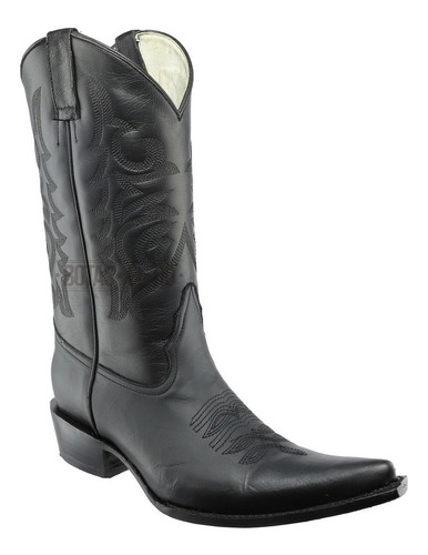 Botas Vaqueras Hombre 100% Piel Punta Juarez Suela Vaqueta