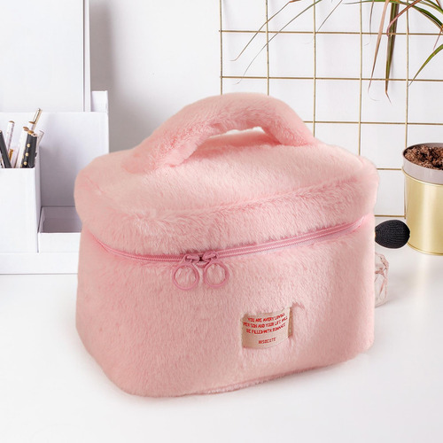 Bolsa De Maquillaje De Felpa, Bolsa De Artículos De Tocador