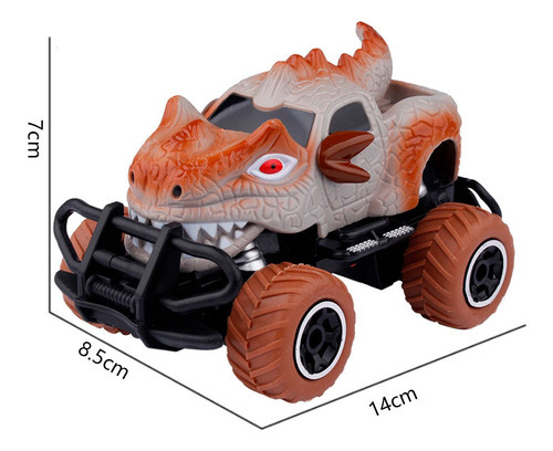 Carrinho Controle Remoto 4 Canais Carro Dinossauro 4x4 C/led