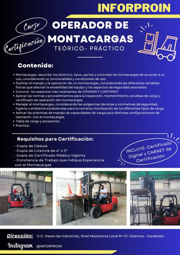 Curso Operador De Montacargas (certificación)