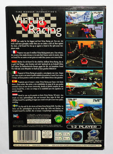 Virtua Racing Sega Saturn Original Completo (Usado)