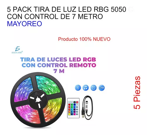 Tira de Luz Led RBG 5050 Con Control de 5 Metro - ELE-GATE