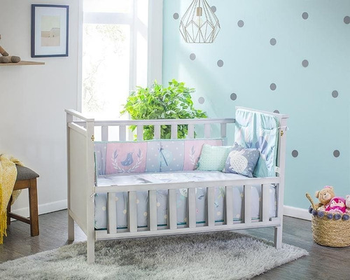 Cuna Para Bebe Diseño Clasico Barandal Plegable Madera 140cm
