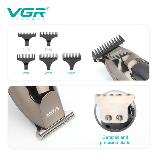 Vgr V030 Recortadora De Barba Black Trimmer 5V Cortapelos Para Hombre Profesional