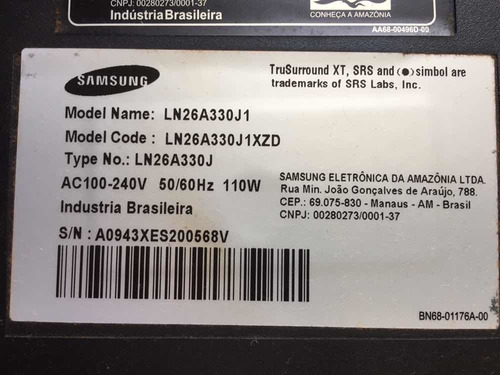 Imagem 4 de 10 de Tv Monitor Samsung Lcd 26 Pol Com Defeito Retira Na Hora !!