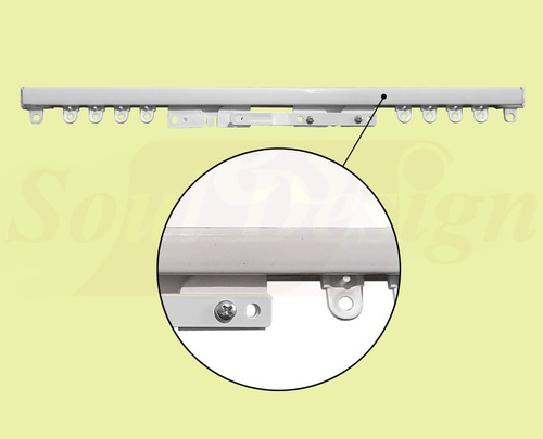 Imagen 8 de 9 de Riel Europeo Para Cortinas De 2,60 Mts Soul Mercadoenvios