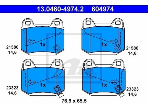 Balatas Traseras Subaru Impreza 2.0 Wrx Sti Awd 2003 (gdb)