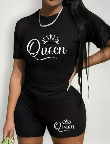 Short Y Playera De Mujer Conjunto Casual Moda Queen