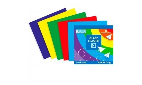 Papel Glace Dl Mazo 30 Hojas X5