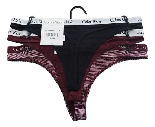 Pack De 3 Tangas Calvin Klein Originales Qp1259r-632 Talla L