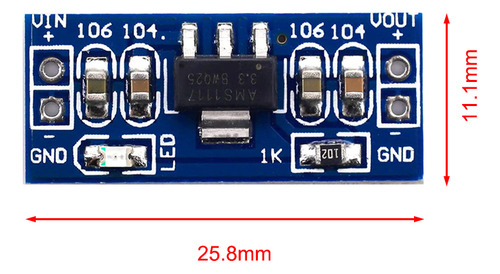 Regulador De Voltaje Ams1117 1.2v Fuente Lote/x10 Unidades