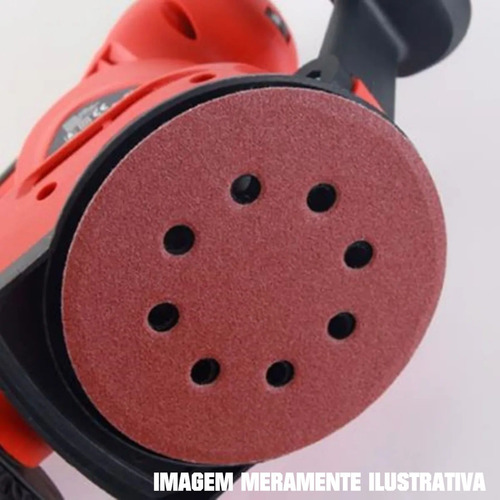 Imagem 4 de 5 de Disco Lixa Pluma 125mm 8 Furos Lixadeira Roto Orbital 50 Pçs