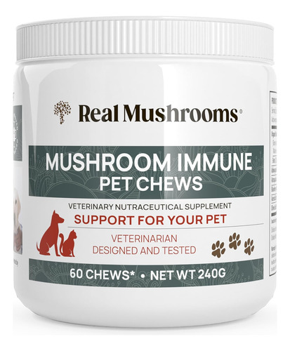 Real Mushrooms Immune Pets Refuerzo Inmunológico 60 Chews