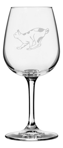 Copa Vino Libbey Grabado Forma Gato 12.75 Oz