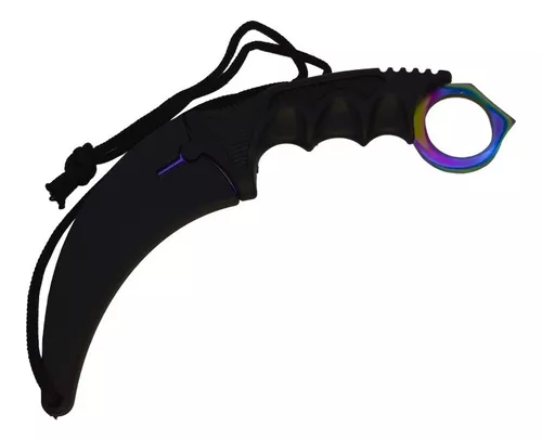 Faca Karambit CS Go 18cm Tática MGJD C/ Bainha Resistente