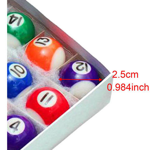 Juego De 16 Bolas De Billar Pequeñas Para Bola De 2,5 Cm