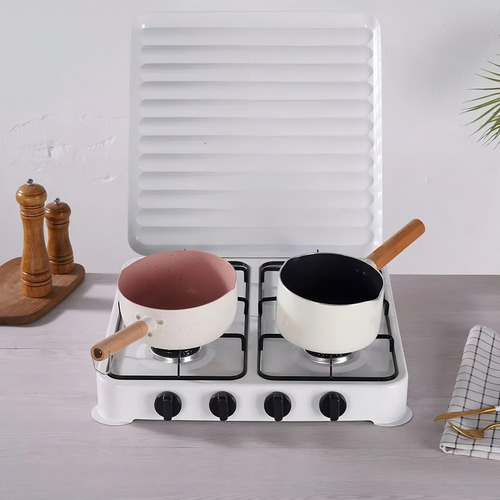 Cocinas A Gas Cocina Encimera 4 Platos Con Tapa Starlux Color Blanco