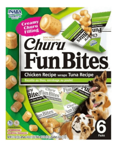 Inaba® Churu Perros Fun Bites Pollo Con Wraps Atún 6 Packs