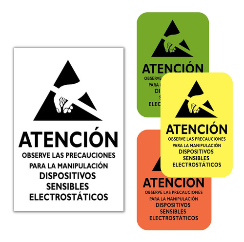 Etiqueta Atención Dispositivos Sensibles Electrostráticos 