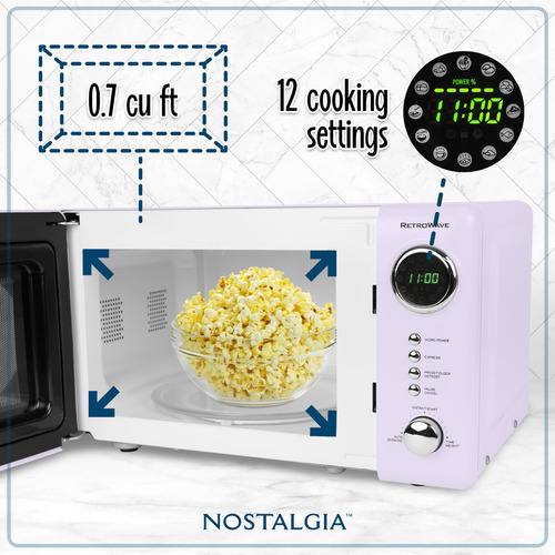 Horno Microondas 0.7 Pies Cúbicos Color Lavanda