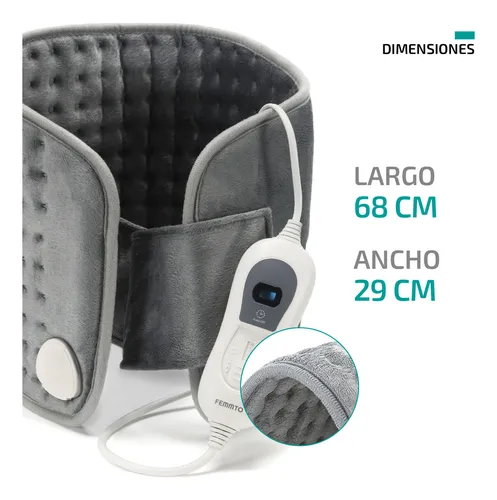 Almohadilla Cojín Térmica Eléctrica Temperatura Femmto Al2 Lumbar Terapia De Calor 3 Niveles Fisioterapia Alivia Dolor Muscular Cólicos Menstruales Con Velcro Lavable