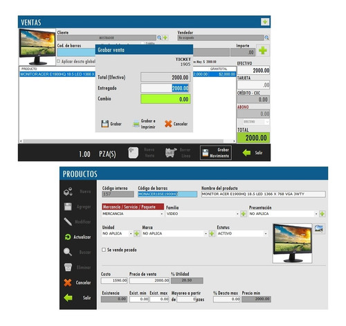 Software Punto De Venta Abarrotes, Papeleria Monocaja
