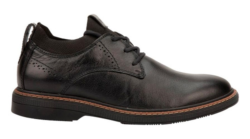 Zapato Casual Tipo Derby Flexi 1280 Negro Para Hombre