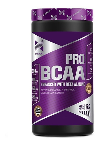 Xtrenght Bcaa Pro 120 Caps Aminoacidos Con Beta Alanina