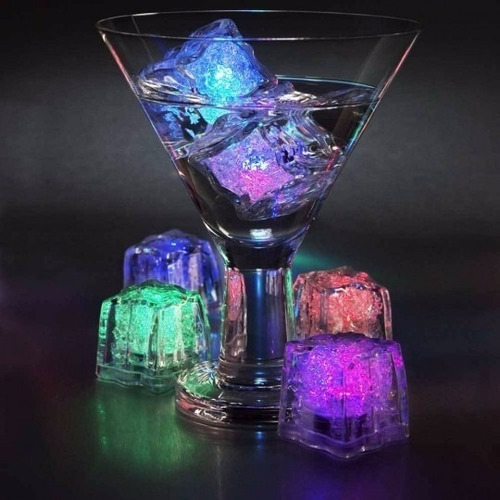 550 Cubos Hielos Luz Led Sumergibles Cambio Color Automático