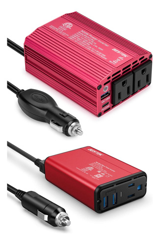 Bestek Inversor Corriente Dc Ca Adaptador Enchufe Coche Usb