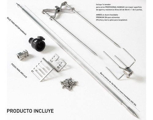 Kanka - Kit De Anillo, Espada Y Motor Para Parrilla Redonda