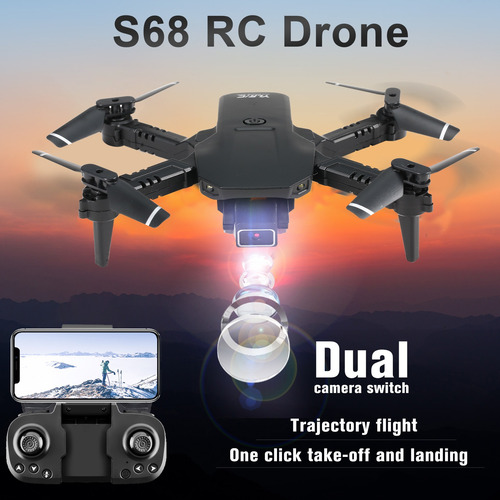 Drone RC con cámara wifi 4k Fpv, mini dron de doble cámara