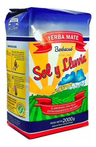 2 Kg De Yerba Mate Sol Y Lluvia 