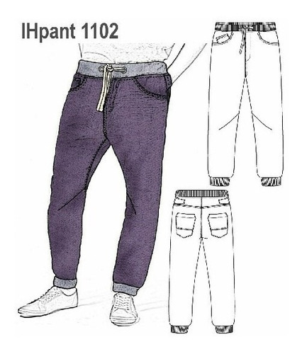 ( Moldes De Ropa)  Pantalon Jeans Niño 1102
