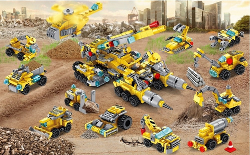 Bloques De Construcción Vatos 566 Piezas Camion 25 En 1.