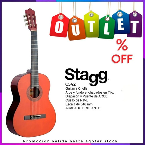 Guitarra Clásica Criolla 4/4 Stagg C542 Outlet 1 (Reacondicionado)