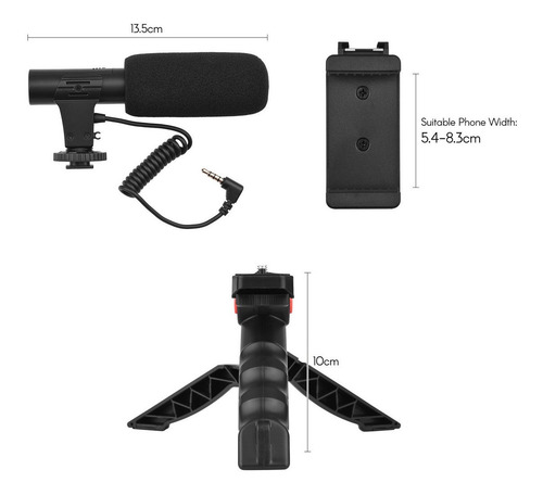 Kit De Videoteléfono Vlog, Trípode, Soporte Para Teléfono De