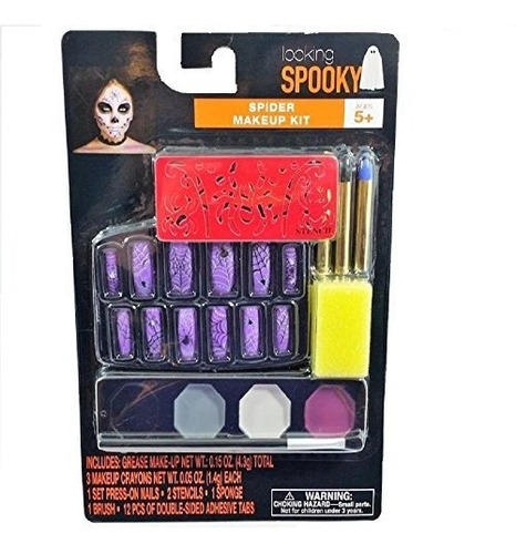 Set De Maquillaje - Spooky Spider Makeup Kit Includes (stenc
