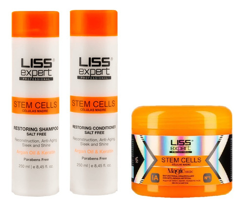 Liss Expert Shampoo + Acond+ Mask Magic Celulas Madre