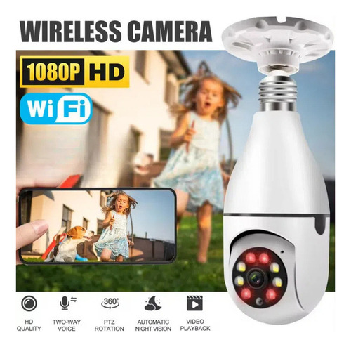 Cámara De Vigilancia Con Bombilla E27, Yiiot