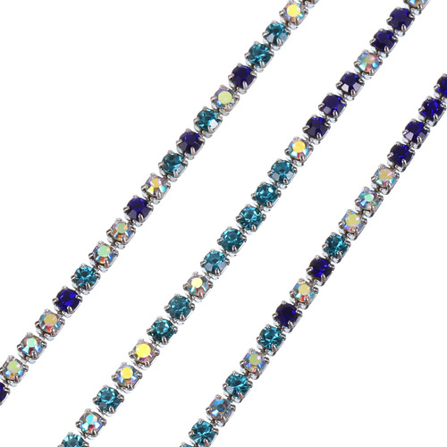 Uxcell Cadena De Diamantes De Imitación De Cristal De 10 Ya