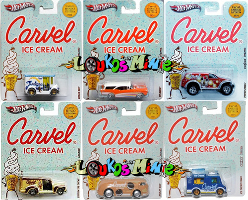 Hot Wheels Carvel Ice Cream 2012 Pop Culture Set 6 Minis