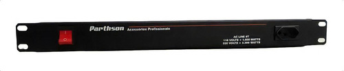 Filtro De Linha Parthson 8 T Padrao Rack 19 Sem Voltimetro Cor Preto