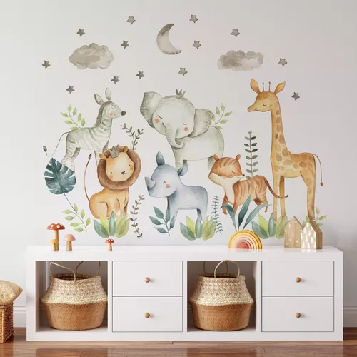 Vinilos Decorativos Infantiles Animales Acuarela Acu01