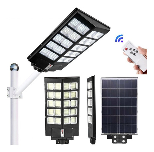 Lámpara Led Solar Luminaria Suburbana Alumbrado Publico1000w Color Negro