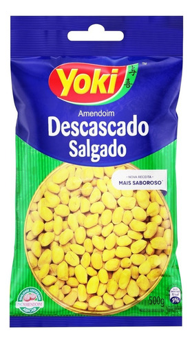 Amendoim Descascado Salgado 500g Yoki