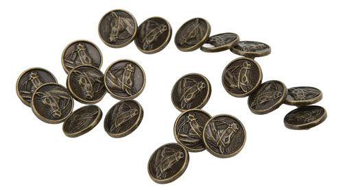 Wj Diy Botões Bronze Antigo Redondo Cabeça De Cavalo Gravura