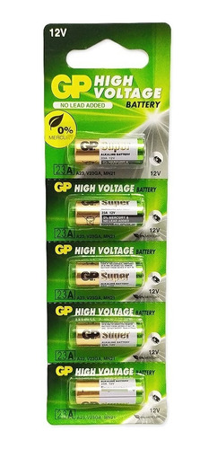 5 Pilhas Alcalina Bateria A23 Gp Batteries 23ae 12v Portão