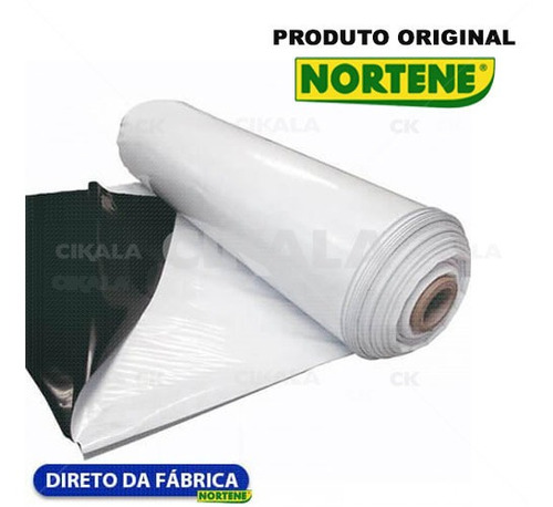 Filme Estufa Branco Preto Plástico Antiuv 12x50 M 150 Micras