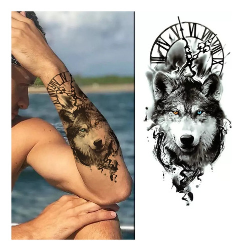 Kit 8 Tatuagens Falsas Temporárias Realista - Masculina